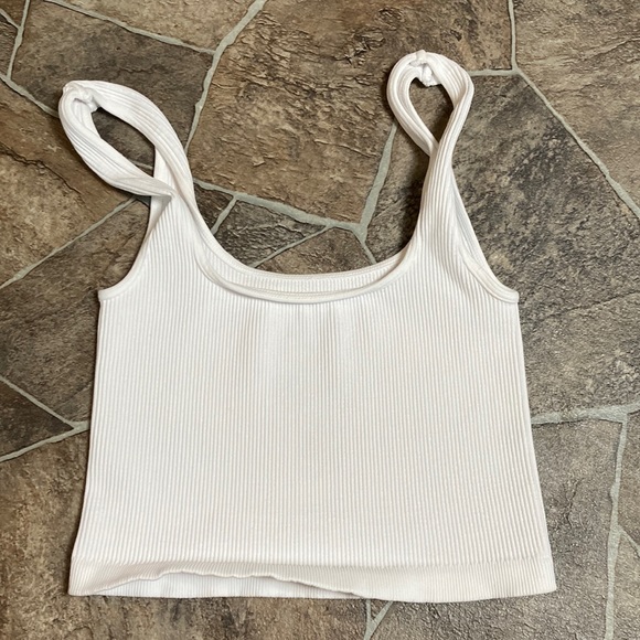 NWOT Free People Movement Happiness Runs Square Neck Crop XS/S White - Picture 5 of 11